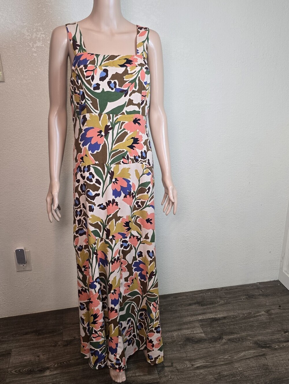 Sam & Jess Floral Maxidress Square Neck Size 1x - Picture 6 of 15